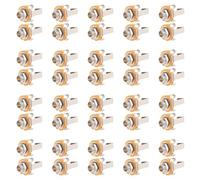 Kueohse 40Pcs 1/4 Pouces 6.35Mm Prise Prise Entrée Stéréo pour Guitare Basse Électrique,Prise de Sortie de Pickup de Guitare,Pièces de Guitare