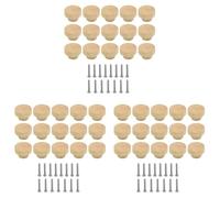 Kueohse 45 Boutons de Tiroir en Bois, Boutons de Meubles, Boutons de Placard en Bois pour Armoires et Tiroirs, Boutons Ronds en Bois