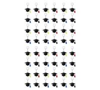 Kueohse 48 Pièces Graduation Cap Charm Keychain Pendentifs Glands Keychain Party Favor Class of 2023 Graduation Gifts