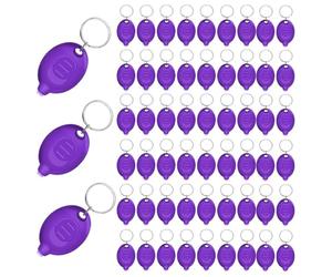 Kueohse 48 Pièces Mini Lampe de Poche Porte-Clés UV, Lumière Noire Portable, Lampe de Poche 12 Lumens, Petite Lampe de Poche Porte-Clés, Batterie Incluse