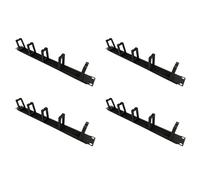 Kueohse 4X 1U 19 Pouces Armoires Rack Gestion des Câbles Organisateur Réseau Panneau de Brosse Réseau Cinq Anneaux Cadre de Gestionnaire de Fils Détachable