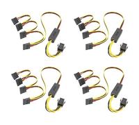 Kueohse 4X Carte Graphique 6 Broches vers Câble d'alimentation du Disque Dur SATA Câble d'alimentation 12 V vers Câble de Disque Dur SATA Stabilisation de Tension Abaisseur