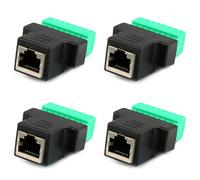 Kueohse 4X Connecteur RJ45 vers Borne à Vis 8 Broches Adaptateur D'Extension de Câble Ethernet Borne à Vis Réseau de Haute Qualité