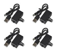 Kueohse 4X Contrôleur de Vitesse PWM Contrôleur de Vitesse de Ventilateur 4 Broches Alimentation USB Type-C Refroidissement par Eau DIY pour Ventilateur/Pompe 4 Fils 12 V