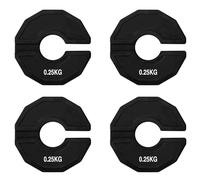 Kueohse 4X Gym Micro-Plates Haltère Poids Fractionné Plaques en Caoutchouc Poids Fractionné Plaques Add-on Change Noir 0,25 Kg