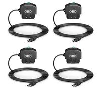 Kueohse 4X Kit de Câblage OBD pour Caméra de Tableau de Bord, Kit de Câblage USB de Type C avec Câble d'alimentation OBD pour Caméra de Tableau de Bord 12-24 V à 5 V/3 A