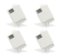 Kueohse 4X Mini Commutateur de Capteur de Mouvement de Radar à Micro-Ondes de 5,8 GHz AC85-265V Commutateur Intelligent de Capteur de Corps Humain Commutateur de Lumière de Mouvement