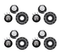 Kueohse 4X Potentiometre A Charbon Conique Rotatif avec Diametre avec Bouton, RV24YN 20S B502 5K Ohm