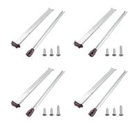 Kueohse 4X Remplacement de Glissière de Tiroir en Métal pour Diverses Commodes et Tables de Nuit, Kit de Rail de Tiroir et de Rail avec Plaque de Support en Métal