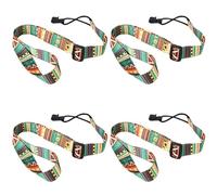Kueohse 4X Sangle de Crochet de Bande de Ceinture de Bretelles de Basse Acoustique de Guitare Ukulélé Guitare Polyester Souple Ajustable