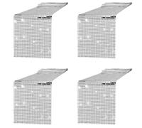 Kueohse 4X Table de Fête Disco avec Miroir en Feuille d'argent, Couverture de Table Métallique à Paillettes pour Fête de Danse Disco, Mariage