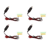 Kueohse 4X USB 5V à 3V LR03 AAA Dummy Batterie Eliminators Câble pour Télécommande Radio LED Lumière 1m