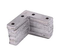 Kueohse 50 mm x 50 mm x 1 mm en forme de L Reparation a plat Supports de plaques de reparation 30 pcs