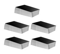 Kueohse 500 Pièces de Gravure sur Métal Vierge, Feuille D'Aluminium, Gravure au de Cartes de Visite, Gravure de Cartes Cadeaux DIY, Noir Mat