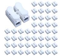 Kueohse 500PCS CH2 Spring Quick Wire Connector Cable Clamp Terminal Block Connector pour LED Strip Light