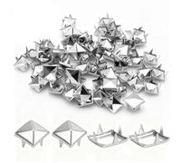 Kueohse 500PCS de Pointes Carrées à 4 Griffes de 10 mm pour L'Artisanat, Rivets de Style Punk pour la Décoration de Vêtements, Veste en Cuir, Sac, Décoration de Vêtements Facile à In