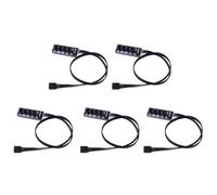 Kueohse 5pièces 40 cm 1 à 5 4 Broches TX4 PWM Ventilateur CPU HUB Répartiteur Boîtier PC Chasis Refroidisseur Câble D'Extension Adaptateur Contrôleur