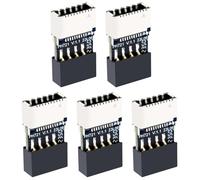 Kueohse 5X Carte Mère USB2.0 9 Broches vers Type-E Adaptateur Châssis Prise Type-C Carte D'Extension USB 2.0 9 Broches