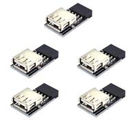 Kueohse 5X Connecteur Adaptateur USB 9 Broches vers 1 Port, Carte Mère Interne PC, Convertisseur 9 Broches vers USB 2.0 de Type Une pour Ordinateur de Bureau
