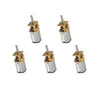 Kueohse 5X JA12-N20 Model DC 12V 100RPM Mini Moteur de Boite de Vitesse Engrenee de Couple de Transmission Argent + Or