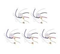Kueohse 5X Kit de Commutateur de Ventilateur de Plafond 3 Vitesses 4 Fils, Commutateur de Contrôle de Vitesse à Glissière, Commutateur de de Traction ZE-208S avec Corde Or