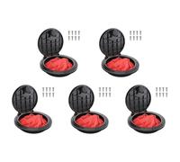 Kueohse 5X Kit de Plaque de Pont 6 Pouces Trappe de Pont de Kayak avec Sac de Rangement pour Gréement de Pêche en Bateau Kayak Noir