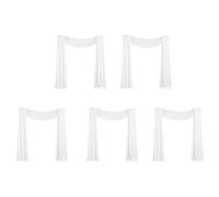 Kueohse 5X Tissu de Drapage pour Arche de Mariage, 1 Panneau de 29,5 Pouces X 19,6 Pieds, Rideau en Mousseline Transparente Blanche pour Cérémonie de Mariage
