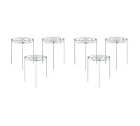 Kueohse 6 Ensembles de Cages de Support pour Pivoines, Grilles de Croissance à Travers des Cerceaux avec 4 Pieds, Attelle de Support pour Plantes, Anneau de Support Solide pour Fleurs