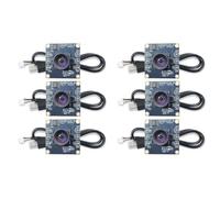 Kueohse 6 Modules de Caméra à 100 Degrés, 1MP OV9732 1280x720 USB sans Pilote, Mise au Point Manuelle avec Câble D'1 Mètre pour WinXP/7/8/10