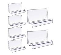 Kueohse 6 Pack Clear Acrylique Portefeuille Présentoir Porte-Monnaie Stand pour CD Organisateur A