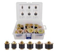 Kueohse 6 Tailles (14pcs) Bouchon D'Expansion en Caoutchouc Néoprène 3/4" 7/8" 1" 1-1/8" 1-1/4" 1-3/8" Taille de Trou Adaptée : 3/4" - 1-1/2" (19mm- 38mm) Bouchon D'Expansion en Caoutchouc Automobile