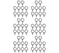Kueohse 60 Pièces Vis de Boulon à Œil de Levage 304 en Acier Inoxydable Argent Robuste M6 pour le Levage de Câbles Métalliques
