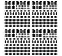 Kueohse 640 Embouts en Caoutchouc de Taille Assortie, Capuchons de Protection de Filetage Flexibles, Capuchons Ronds en Vinyle pour Vis en 9 Tailles