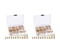 Kueohse 680PCS M2 M2.5 M3 M 4 M 5 M6 Ensemble D'Assortiment D'Écrous Moletés Métriques Écrous Filetés à Insérer Laiton Heat Set pour L'Impression 3D