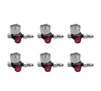 Kueohse 6Pc Mini Outil de Vanne de Régulateur D'Air 1/4 Pouces Jauge de Pression Petite Queue 48 X 60mm avec Buse pour Outil de Pulvérisation
