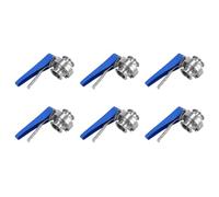 Kueohse 6pièces 1-1/2 Pouce 38Mm SS304 Vanne Papillon Tri Pince de 1,5 Pouce Sanitaire en Acier Inoxydable Déclencheur à Presser pour Produit Laitier Homebrew