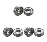 Kueohse 6x 6202Z Double Metal Boucliers Paire Rainure Profonde Radial Roulement à Billes 15 X 35 X 11mm