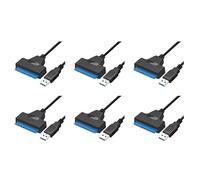 Kueohse 6X Câble USB Sata Adaptateur Sata 3 vers USB 3.0 Câble Adaptateur USB Sata Prise en Charge du Disque Dur Ssd HDD 2,5 Pouces