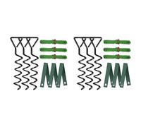 Kueohse 6X Kit de Piquets d'arbre, Piquets d'arbre en Spirale Robustes et Supports pour Penchés et Jeunes Redressés Noirs