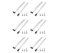 Kueohse 6X Remplacement de Glissière de Tiroir en Métal pour Diverses Commodes et Tables de Nuit, Kit de Rail de Tiroir et de Rail avec Plaque de Support en Métal