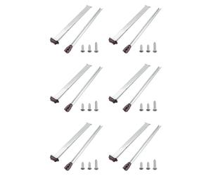 Kueohse 6X Remplacement de Glissière de Tiroir en Métal pour Diverses Commodes et Tables de Nuit, Kit de Rail de Tiroir et de Rail avec Plaque de Support en Métal