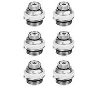 Kueohse 6X Vanne de Radiateur à Purge Automatique et Arrêt Automatique 1/2 Pouce pour Systèmes de Chauffage