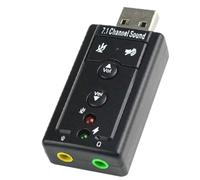 Kueohse 7.1 Canal USB Carte de Son Externe Adaptateur Audio Mini Design Portable pour Un Son Amélioré
