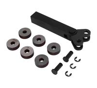 Kueohse 7 Pièces séries ensemble d'outils de moletage à double roue 0.5mm 1mm 2mm ensemble de roues linéaires ensemble de tour en acier outil de moletage de roue
