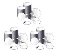 Kueohse 75 Pièces Acryliques de Taille Mini Miroir Rond Adhésif Miroir Rond Artisanat Carreaux de Miroir pour L'Artisanat (4 Pouces de Diamètre)