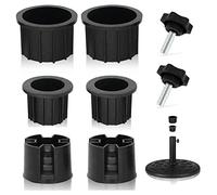 Kueohse 8 Pcs Parasol Base Stand et Cap Patio Parapluie Stand Pièces de Rechange Stand Base Stabilizer