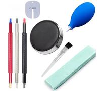 Kueohse 8 Pièces de Pompe à Air de Soufflage de Poussière de Montre, Nettoyage de Pièces de Montre-Bracelet, Brosse de Nettoyage, Outil de Réparation de Montre, Kit d'entretien