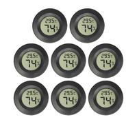 Kueohse 8PCS Mini LCD Thermomètre Hygromètre Numérique Rond Capteur de Température et D'Humidité pour Congélateurs, Caves à Vin, Terrariums