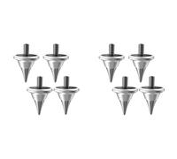 Kueohse 8X Pieds de Pointe D'Isolation de Haut-Parleur, Cône D'Amortisseur pour Platine Vinyle Audio HiFi, Enregistreur AMP M8 Argent