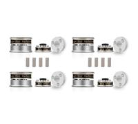 Kueohse 8X Support de Haut-Parleur Audio HiFi, Coussinet de Pied, Amortisseur Anti-Choc, Pieds D'Isolation pour Préampli, Haut-Parleur, Lecteur de Disque Vinyle, Argent
